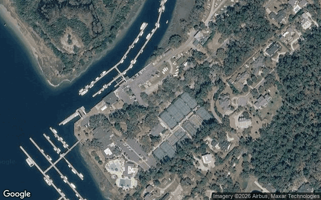 Aerial view of Savannah Yacht Center marina in Savannah, GA